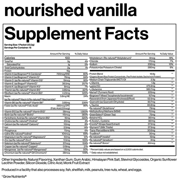 nourished french vanilla