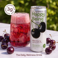 Black Cherry Sparkling White Tea - daily wellness drink