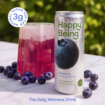 Blueberry Sparkling White Tea - daily wellness drink