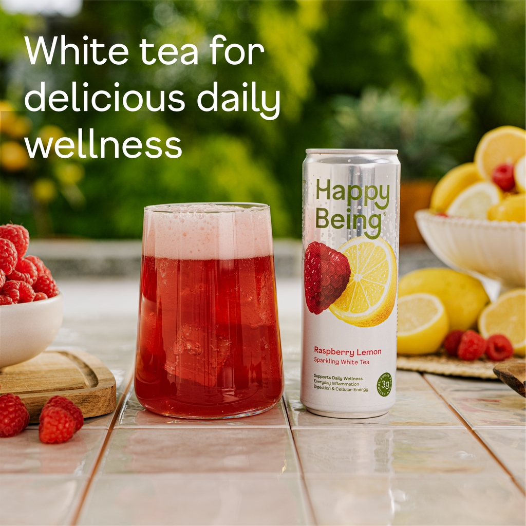 Happy Being Still Variety Pack assorted white tea flavors with antioxidants and gut friendly ingredients for daily wellness support