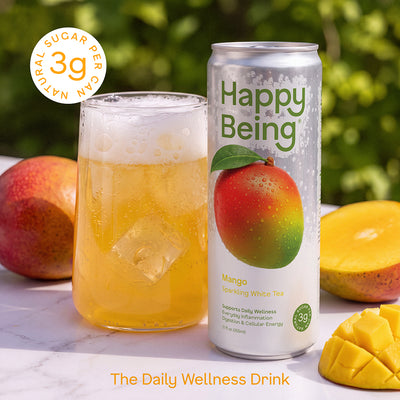 Mango Sparkling White Tea - daily wellness drink