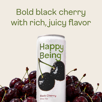 Black Cherry White Tea - fruit stack