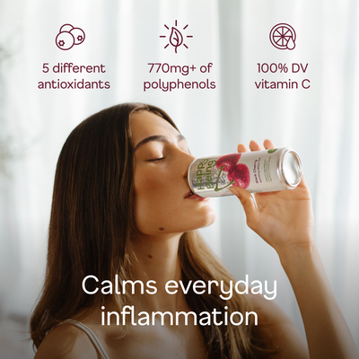 Black Cherry Sparkling White Tea - calms everyday inflammation