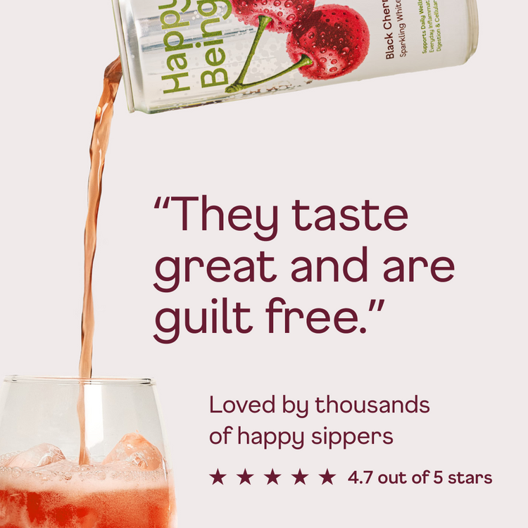 Black Cherry Sparkling White Tea - pour and review