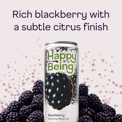 Blackberry Sparkling White Tea - fruit stack