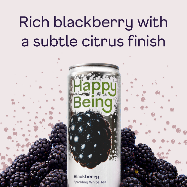 Blackberry Sparkling White Tea - fruit stack
