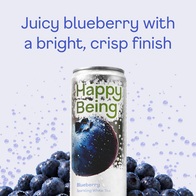 Blueberry Sparkling White Tea - fruit stack