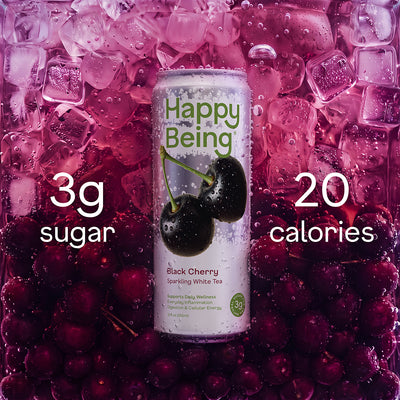 Black Cherry Sparkling White Tea - plunge