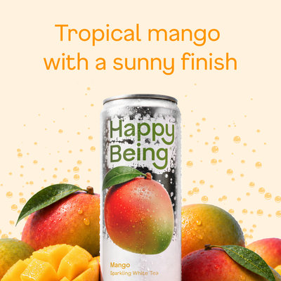Mango Sparkling White Tea - fruit stack