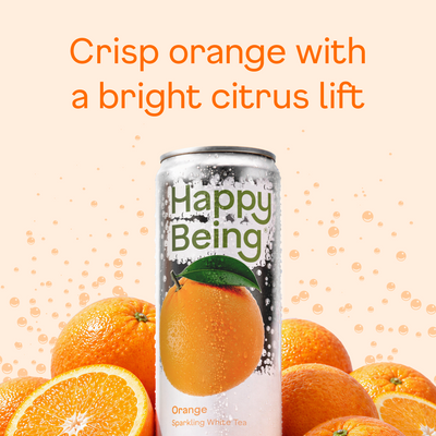 Orange Sparkling White Tea - fruit stack