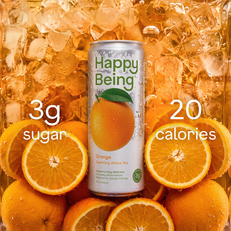 Orange Sparkling White Tea - plunge