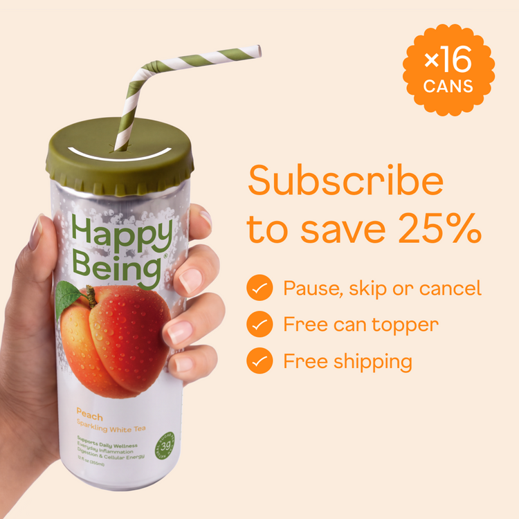 Peach Sparkling White Tea - subscribe