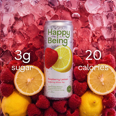 Raspberry Lemon Sparkling White Tea - plunge