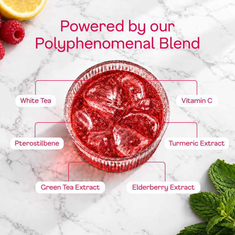 Raspberry Lemon Sparkling White Tea - polyphenomenal blend