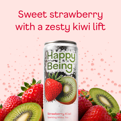 Strawberry Kiwi Sparkling White Tea - fruit stack