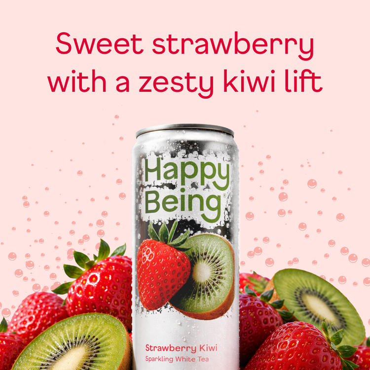 Strawberry Kiwi Sparkling White Tea - fruit stack