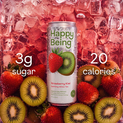 Strawberry Kiwi Sparkling White Tea - plunge