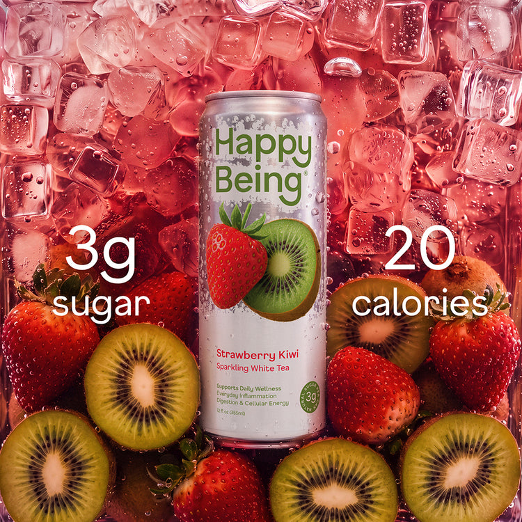 Strawberry Kiwi Sparkling White Tea - plunge