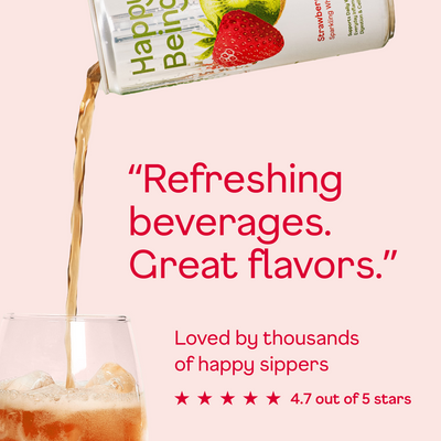 Strawberry Kiwi Sparkling White Tea - pour and review