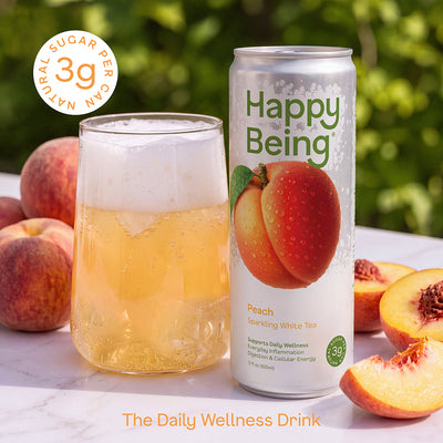 Peach Sparkling White Tea - daily wellness drink